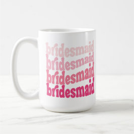 Brudtärna söt retro rosa, personlig med namn kaffemugg