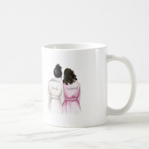 Brudtärna? Svart Br för bullebrudDk krullar maiden Kaffemugg