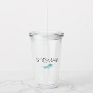 Brudtärna Tropiska Palmblad Bachlorett Take Away Mugg