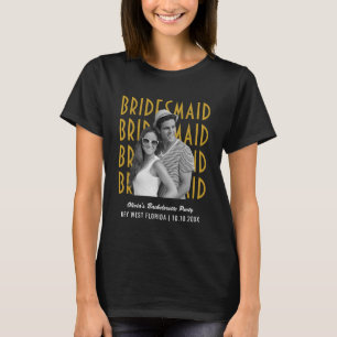 Brudtärna Vintage Foto Anpassad Sjungning Avskedsf T Shirt