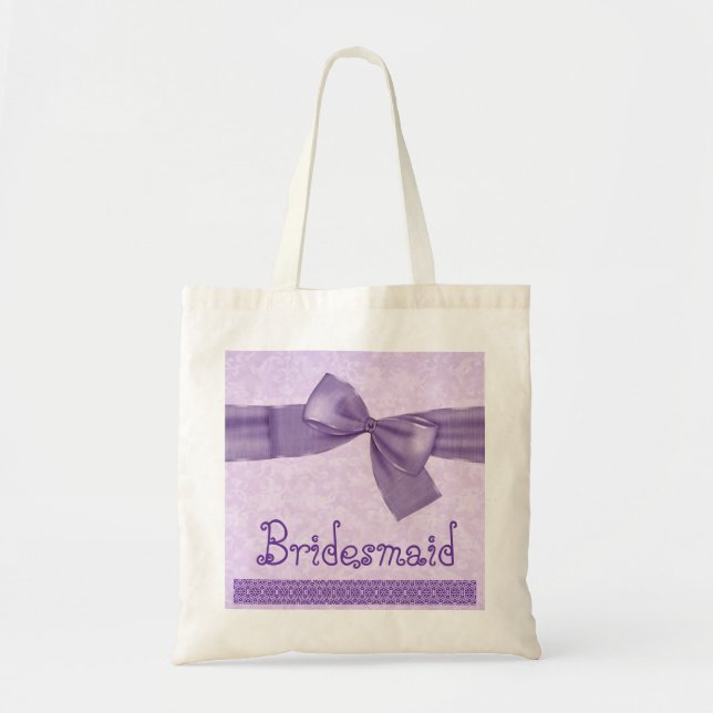 Brudtärnan hänger lös - den lilor texturerade tygkasse (Framsidan)