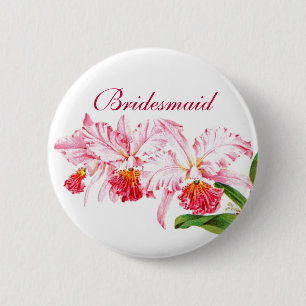 Brudtärnan klämmer fast med rosa Orchids Knapp