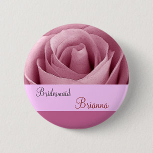 BRUDTÄRNAN knäppas med rosa ros Knapp