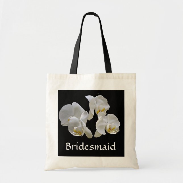 Brudtärnan med vitOrchids hänger lös på Tygkasse (Framsidan)