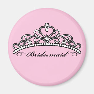 BrudtärnaTiaramagnet (rosa bakgrund) Magnet