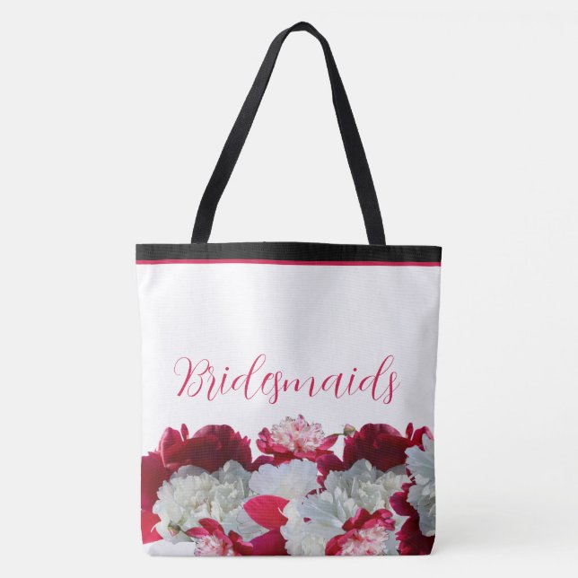 Brudtärnor Blommiga Pioner flervarvstryck Väska (Framsida)