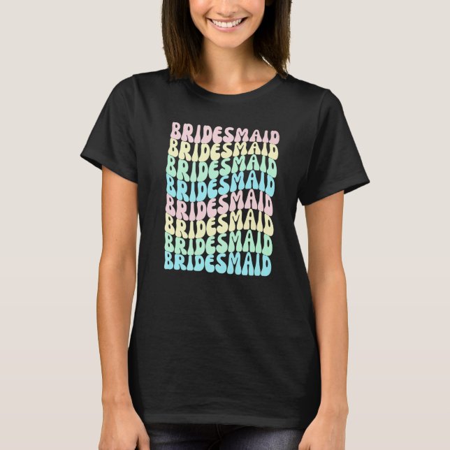Brudtärnor Jag Gör Besättning Retro Möhipparty Bru T Shirt (Framsida)