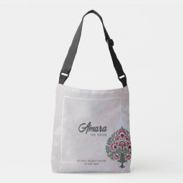 Brudtaska – Anpassad crossbody med namn & datum Axelväska