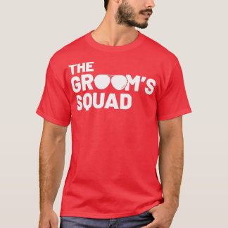 Brudtjänare Brudgum Squat Män Bröllopsfirande Till T Shirt