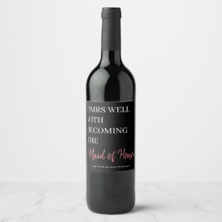 Brudtjänst Annonsering Etikett för Vin