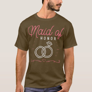 Brudtjänst Bröllop Bröllopsfest Bröllop Kvinnor T Shirt