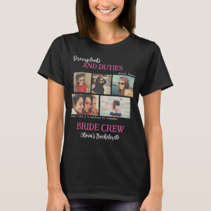 Brudtjänst Brud Bästa Vän Foto Collage Möhippa T Shirt