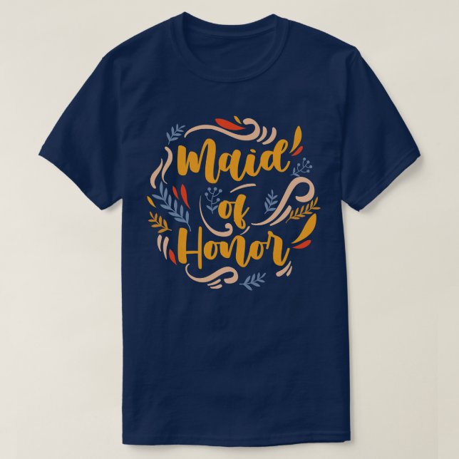 Brudtjänst Brud Bröllop Brudklubb Bachelorette T Shirt (Design framsida)