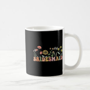 Brudtjänst Brud Jag Gör Besättning Vildblommor Bac Kaffemugg