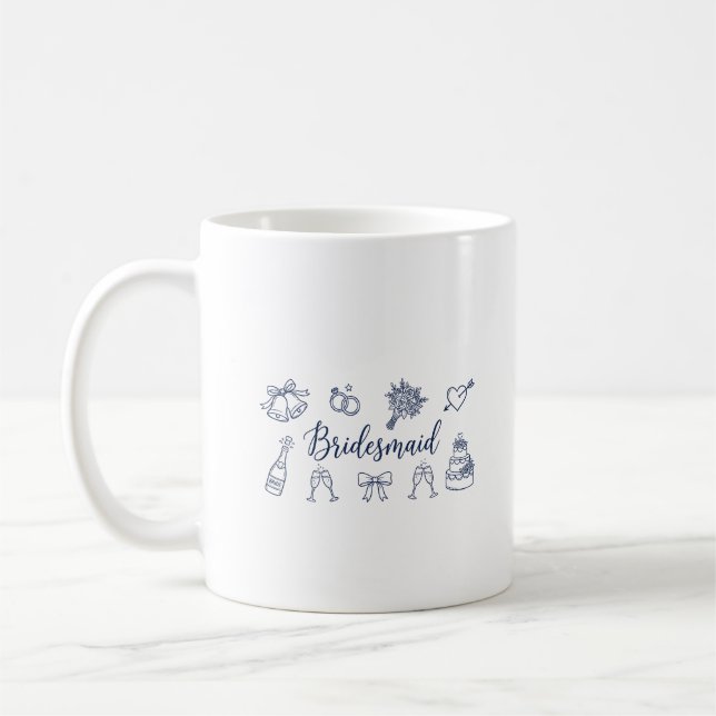 Brudtjänst Brud Sällskap Bröllop Kaffemugg (Vänster)