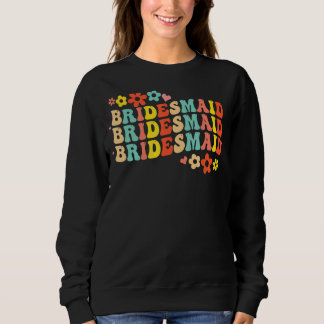 Brudtjänst Brud Sällskap Bröllopsfest Groovy Sängk T Shirt