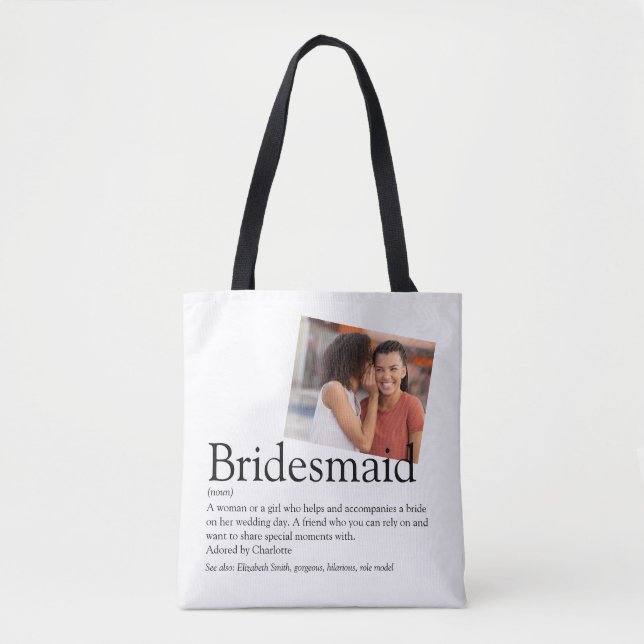 Brudtjänst Definition Foto Bröllopsgåva  Tygkasse (Framsida)