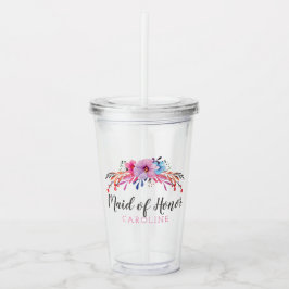 Brudtjänst Floral Personlig Take Away Mugg