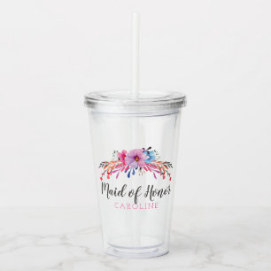 Brudtjänst Floral Personlig Take Away Mugg