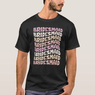 Brudtjänst I Do Crew Retro Syster Bröllopsfest  T Shirt