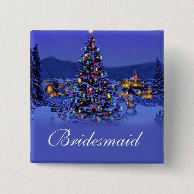 Brudtjänst  jul bröllop knapp. knapp (Framsida)