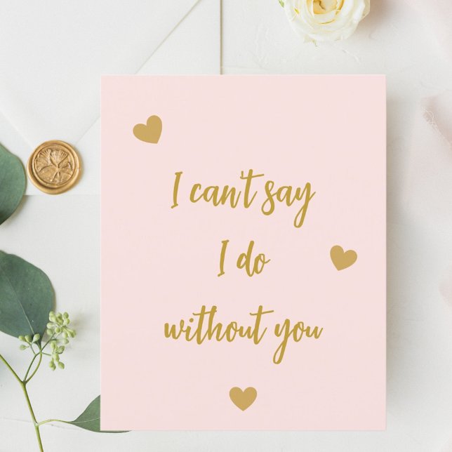 Brudtjänst kan jag inte säga jag gör utan dig rosa (Skapare uppladdad)