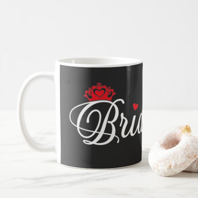 Brudtjänst knapp kaffemugg (Med munk)