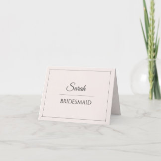 Brudtjänst Kort | Elegant Minimalistisk Bröllop