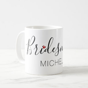 Brudtjänst med namn kaffemugg