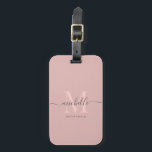 Brudtjänst Senterparty Bröllop Anpassat Namnskript Bagagebricka<br><div class="desc">Elegant Chic Bästa Brudtjänst Någonsin Anpassat Namnskript present</div>