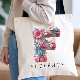 Brudtjänst | Skräddarsydd modern rosa blommig mono Tygkasse
