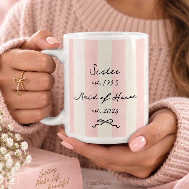 Brudtjänst syster bröllopsgåva kaffemugg (Skapare uppladdad)