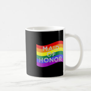 Brudtjänsteman HBTQ regnbågsflagga Bröllopsfest Kaffemugg