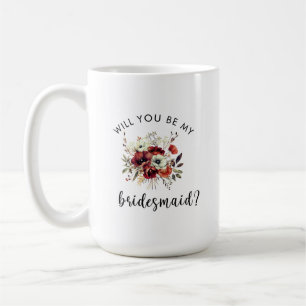 Brudtjänstförslag Blommig Hjärtlig Notis Kaffemugg