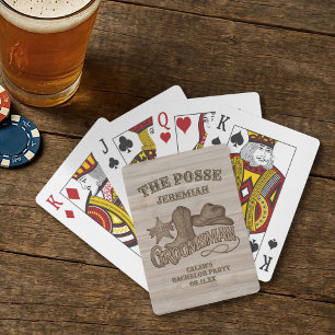 Brudtjänstgäng Rustik Cowboy Svärmaskin Casinokort