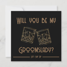 Brudtjänstinvitationskort Whiskyglas