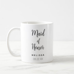 Brudtjänstnamn och bröllopsdatum kaffemugg
