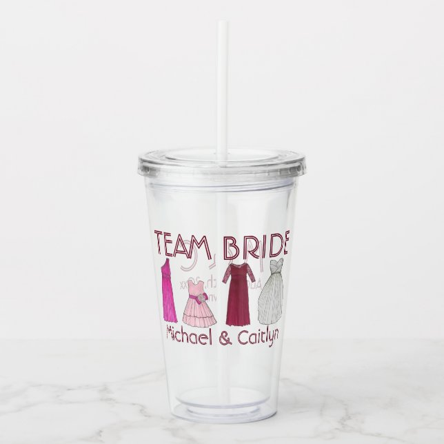 Brudtjej Bröllop Bröllopsfest Brudtärna Klänningar Take Away Mugg (Framsida)