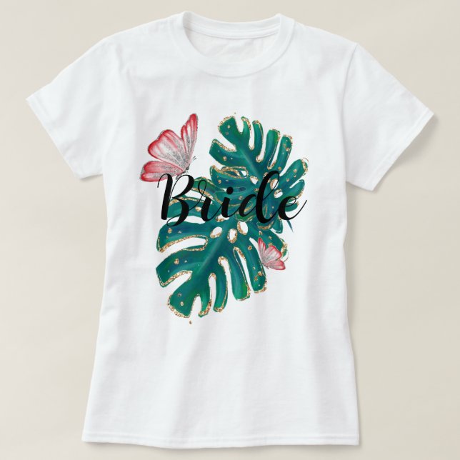 Brudtjej Bröllopsfest T Shirt (Design framsida)