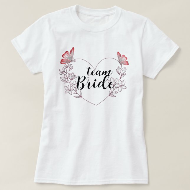 Brudtjej Bröllopsfest T Shirt (Design framsida)