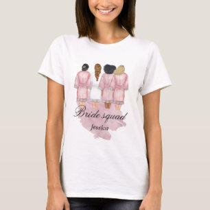 brudtjej bröllopsklänning monogram rosa t shirt