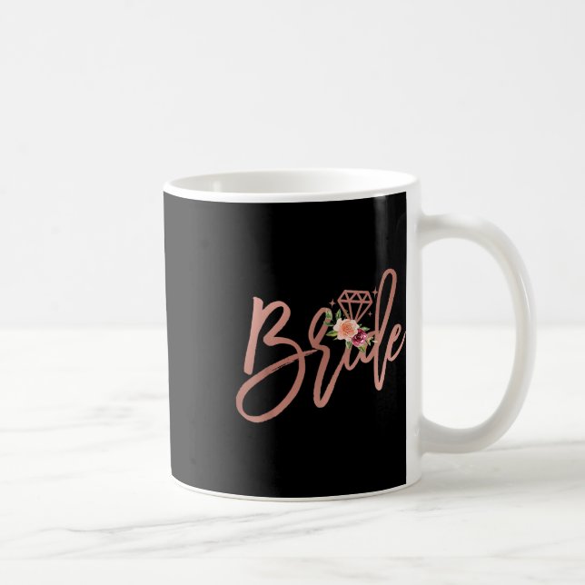 Brudtjej Brud Bröllop Bröllopsfest Present Blomma Kaffemugg (Höger)
