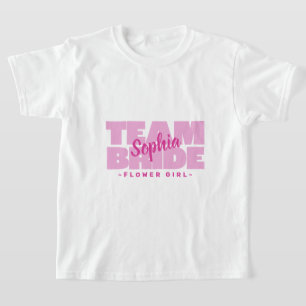 Brudtjej Brudtärna Namn Blomflicka Rosa T Shirt
