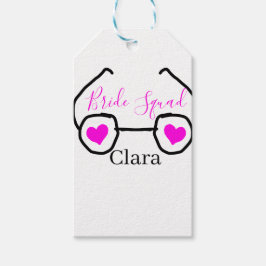 Brudtjej pink svarta simgoggles hjärta brudtärna  presentetikett