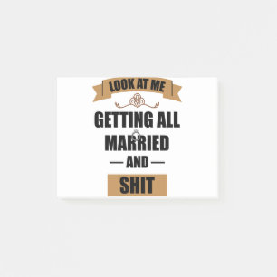 Brudtjej Shirt Berusad Möhippa Bröllop Post-it Block