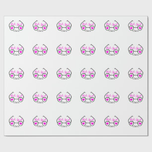 Brudtjejskvad rosa svarta googles hjärta brudtjej presentpapper