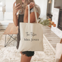 Brudtote Bag, Future Mrs. | Svart Personlig