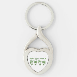 Brudtröjor, Brudlagströja, Möhippa T-shirt Twisted Heart Silverfärgad Nyckelring