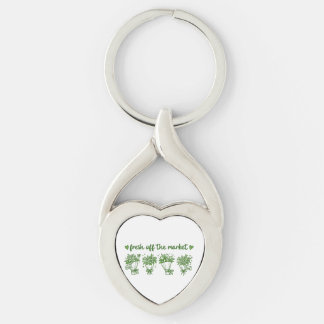 Brudtröjor, Brudlagströja, Möhippa T-shirt Twisted Heart Silverfärgad Nyckelring