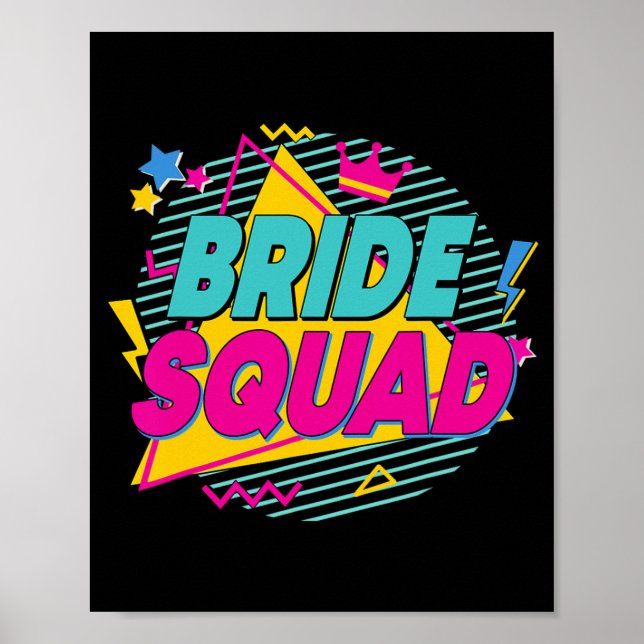 Brudtrupp 90s Bach Crew Öken Brudfest Match Poster (Framsidan)